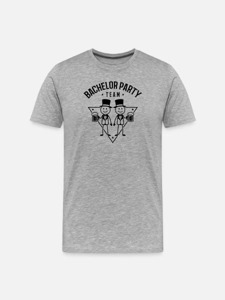 Bachelor Party Team Junggeselle - Men's Premium Organic T-Shirt - heather grey