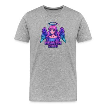 Conception d’ange céleste - T-shirt bio Premium Homme - gris chiné - Devant - Damien (186cm)