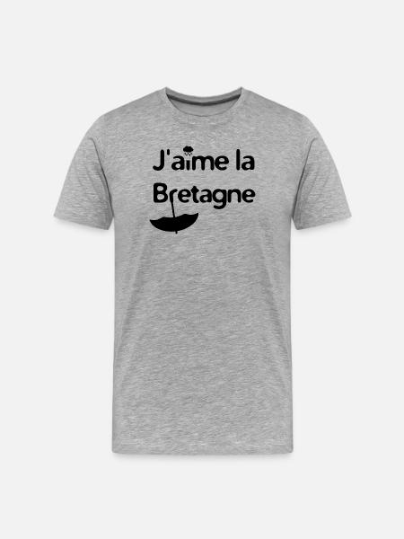 I love Brittany! (black version) - Men's Premium Organic T-Shirt - heather grey