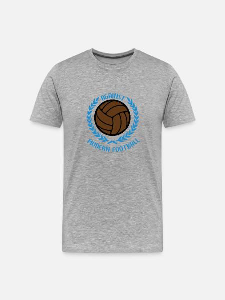 Against Modern Football - Men's Premium Organic T-Shirt - heather grey