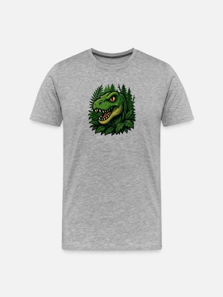 T-Rex - T-shirt bio Premium Homme - gris chiné
