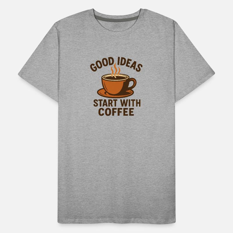 Conception de citation de café motivant T-shirt bio Premium Homme