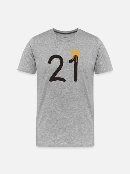21 - T-shirt bio Premium Homme - gris chiné