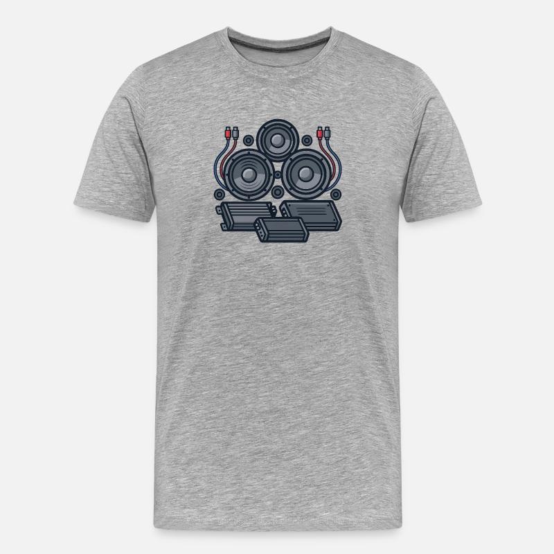 Gestaltung der Tontechnik - Männer Premium Bio T-Shirt - Grau meliert