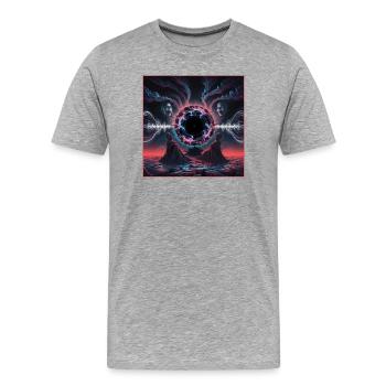 Cosmic Rift Dreamscape Design - Men's Premium Organic T-Shirt - heather grey - Front - Damien (186cm)