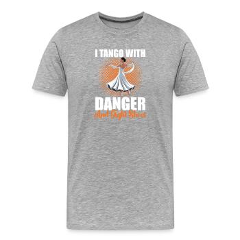 Chaussures de danse Tango École de danse de salon - T-shirt bio Premium Homme - gris chiné - Devant - Damien (186cm)