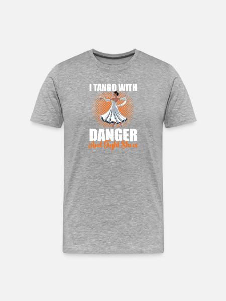 Tango Dance Shoes Ballroom Dance School - Men's Premium Organic T-Shirt - heather grey