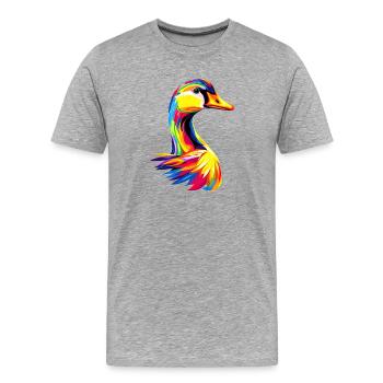 Oie mignon oie poussins Oie poussin canard petites oies - T-shirt bio Premium Homme - gris chiné - Devant - Damien (186cm)