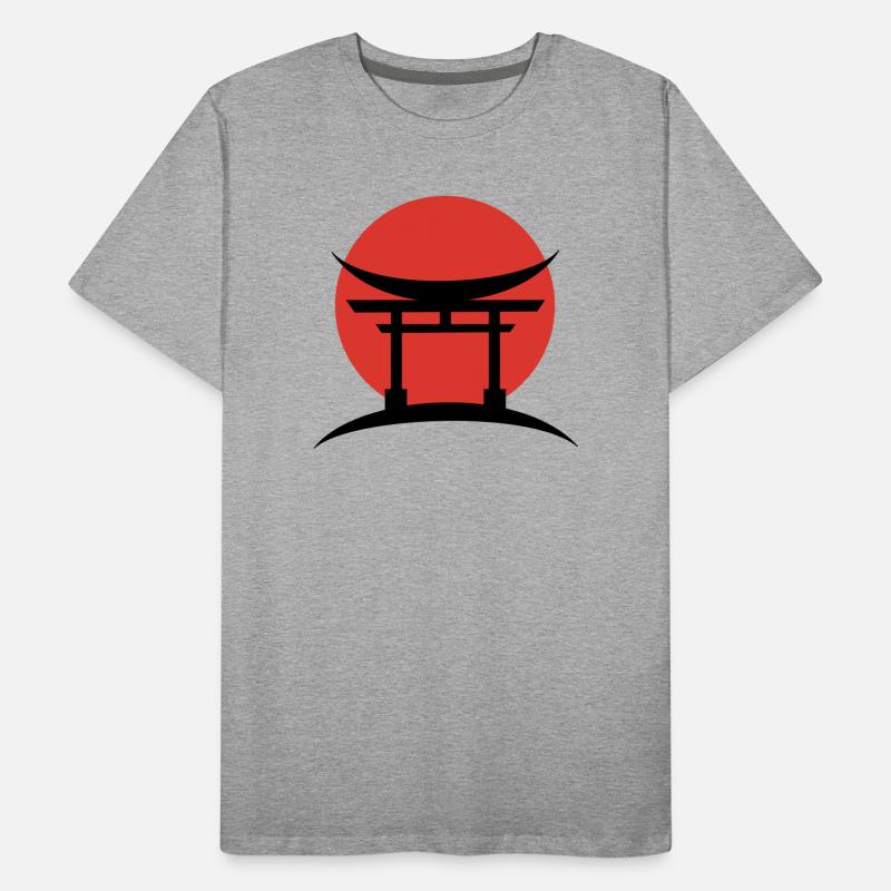 Abstract Gradient Japanese Torii Men's Premium Organic T-Shirt