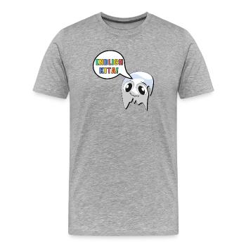 KITA START KINDERTAGESSTÄTTE GEISTER - Männer Premium Bio T-Shirt - Grau meliert - Vorne - Damien (186cm)