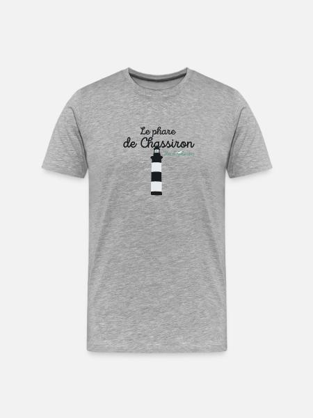 Ile d'Oléron, Chassiron lighthouse - Men's Premium Organic T-Shirt - heather grey