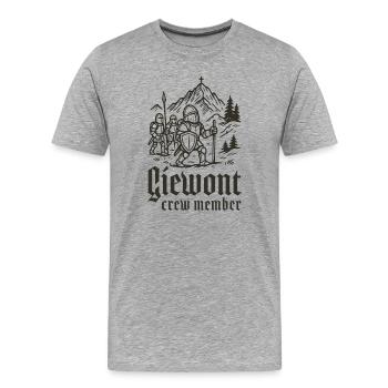Giewont Crew Member Knights Mountain - Men's Premium Organic T-Shirt - heather grey - Front - Damien (186cm)