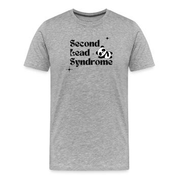 Syndrome du deuxième plomb Kdrama Panda triste - T-shirt bio Premium Homme - gris chiné - Devant - Damien (186cm)