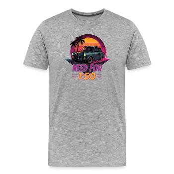 Need for 1:50 - Männer Premium Bio T-Shirt - Grau meliert - Vorne - Damien (186cm)