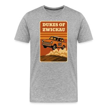 Dukes of Zwickau - Männer Premium Bio T-Shirt - Grau meliert - Vorne - Damien (186cm)