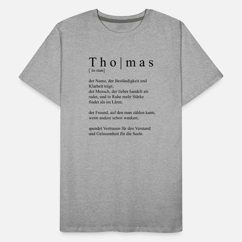 Thomas Definition Typography Men's Premium Organic T-Shirt