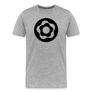 DONUT - Männer Premium Bio T-Shirt - Grau meliert - Vorne - Damien (186cm)