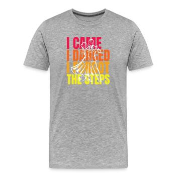 Danse de salon Formation de danse de salon Cadeau de danse de salon - T-shirt bio Premium Homme - gris chiné - Devant - Damien (186cm)