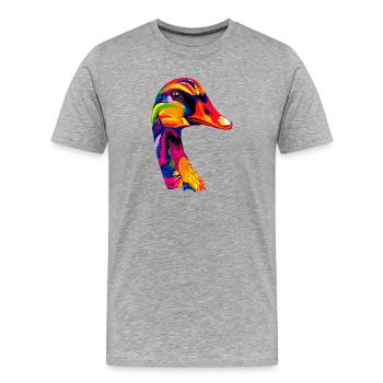 Oie mignon oie poussins Oie poussin canard petites oies - T-shirt bio Premium Homme - gris chiné - Devant - Damien (186cm)