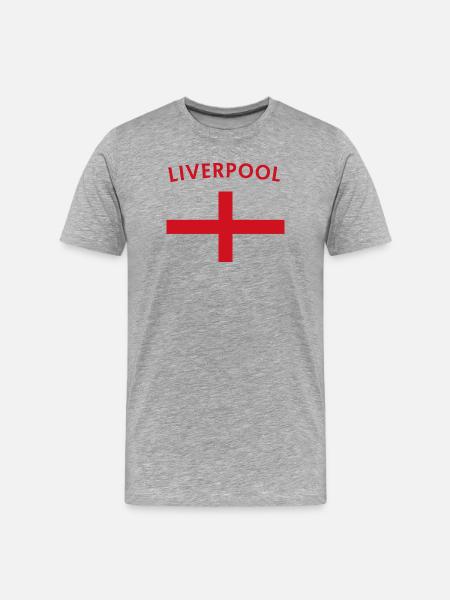 Liverpool Supporters Emblem T-shirt - Men's Premium Organic T-Shirt - heather grey