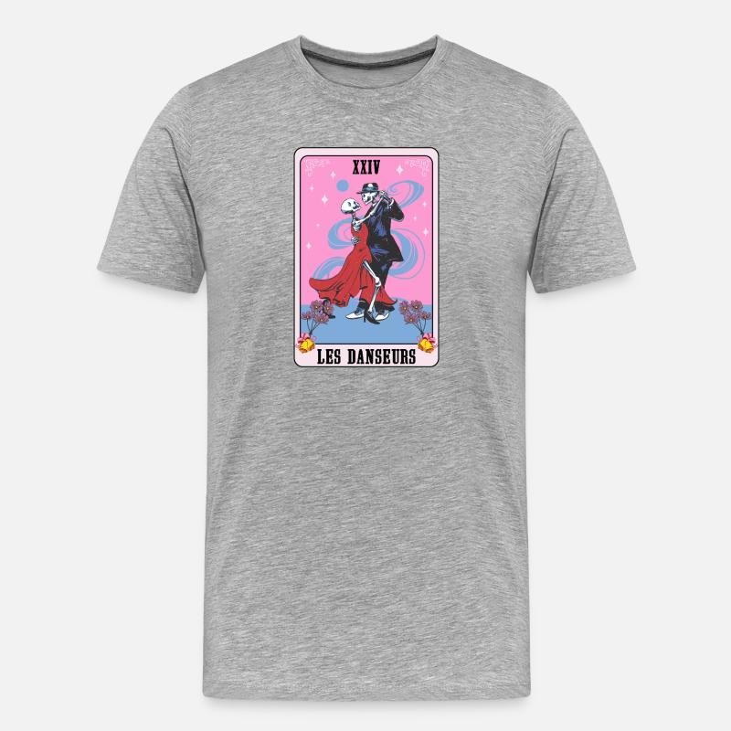 Dancers Passion Dance und Tarot Geschenkidee - Männer Premium Bio T-Shirt - Grau meliert