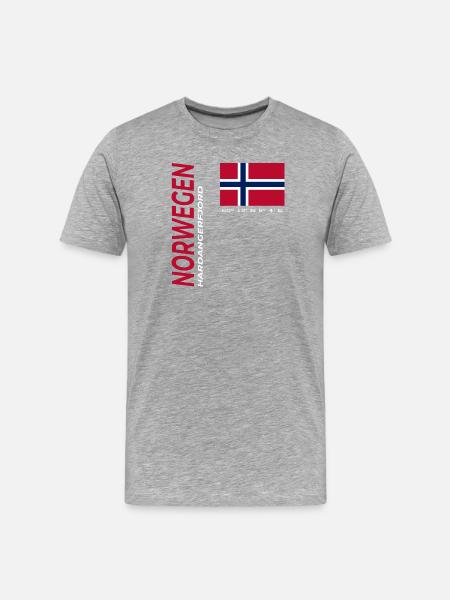 Hardangerfjord - Men's Premium Organic T-Shirt - heather grey