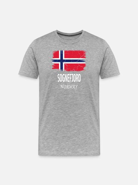 Sognefjord - Men's Premium Organic T-Shirt - heather grey