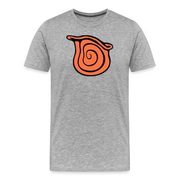 Schneckenhaus Schnecke Insekt Haus Spirale Cool - Männer Premium Bio T-Shirt - Grau meliert - Vorne - Damien (186cm)