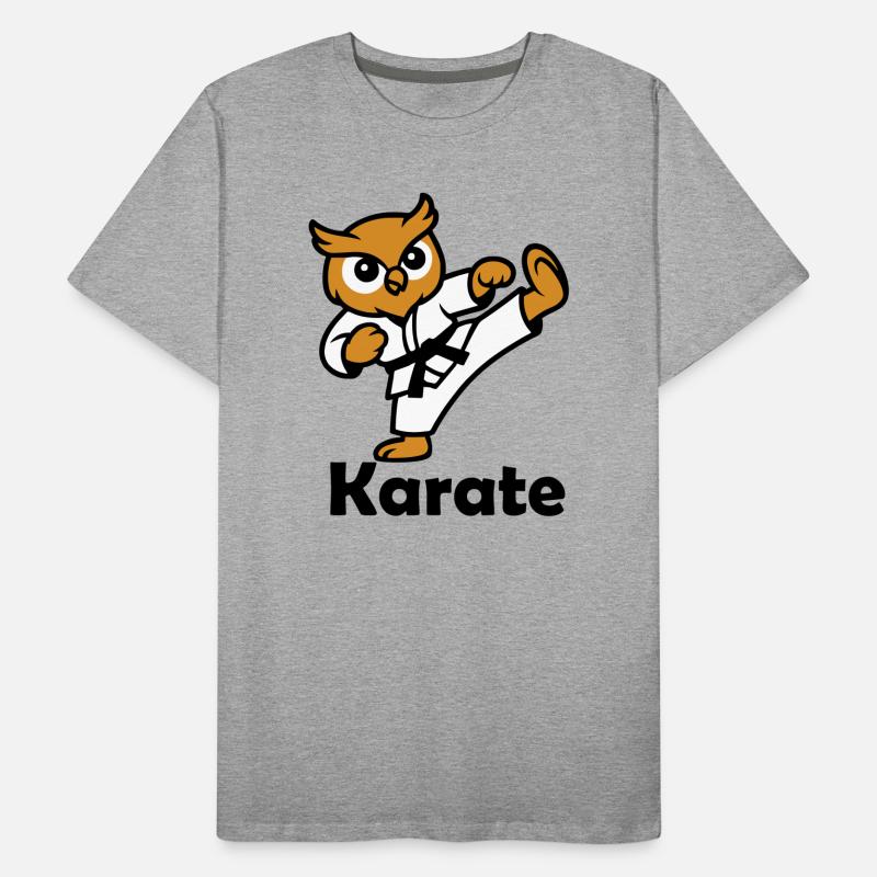 Karate Eule Männer Premium Bio T-Shirt