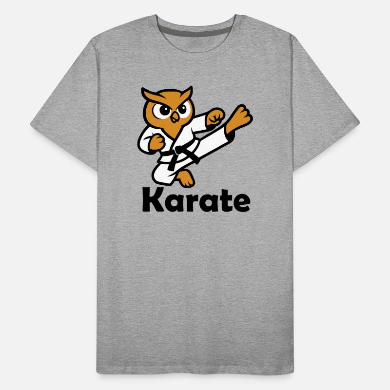 Karate Eule Männer Premium Bio T-Shirt