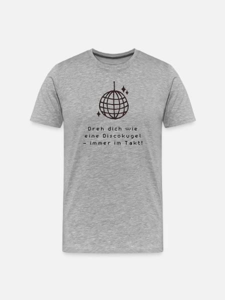 Disco_Kugel - Men's Premium Organic T-Shirt - heather grey