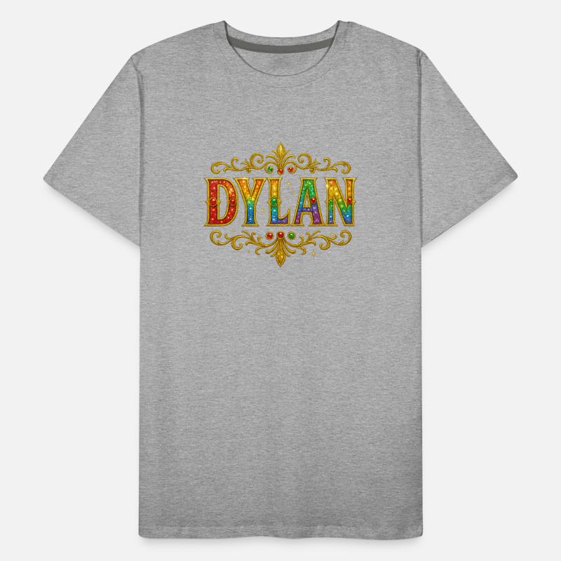 DYLAN Glitter Gold Sequins Men's Premium Organic T-Shirt