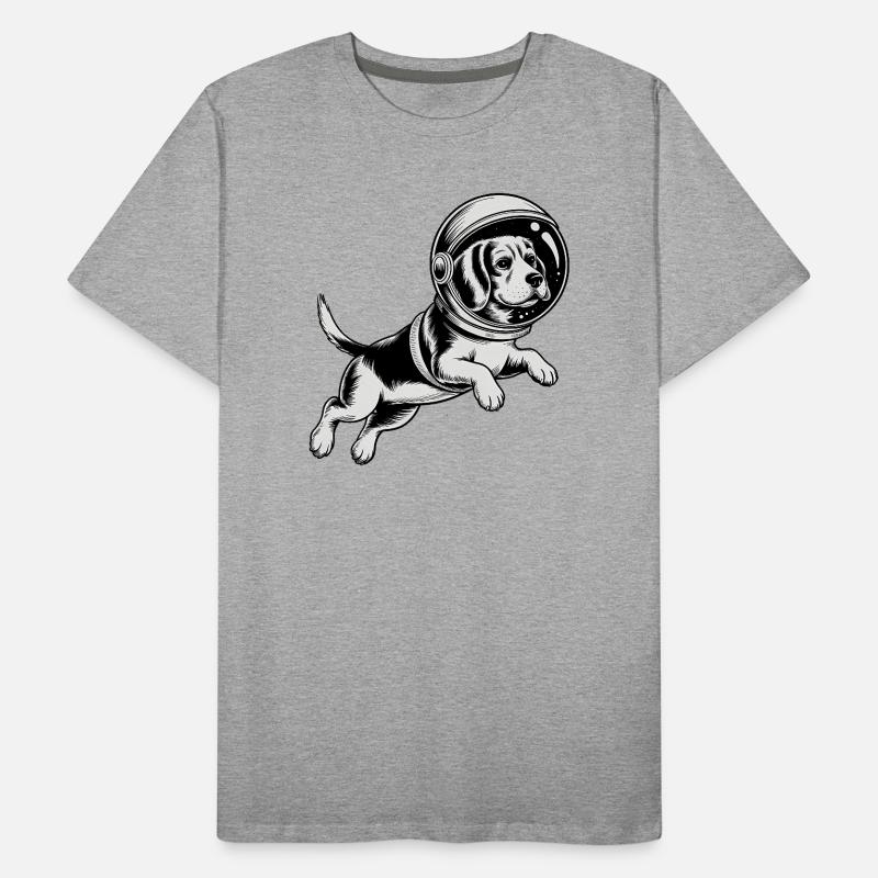 Beagle in Space - Cool Astonomy Logo Männer Premium Bio T-Shirt