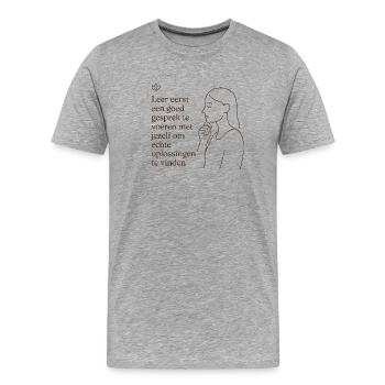 Personal Learning Suggestion Illustration - Men's Premium Organic T-Shirt - heather grey - Front - Damien (186cm)