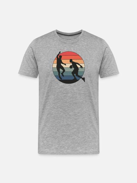 Basketball - playing all day - Men's Premium Organic T-Shirt - heather grey