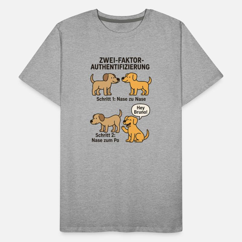 Dog Detection Two-Factor Authentication Men's Premium Organic T-Shirt