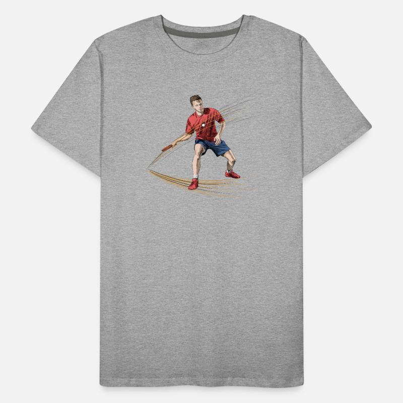 Dynamic table tennis player with energy effects Men's Premium Organic T-Shirt
