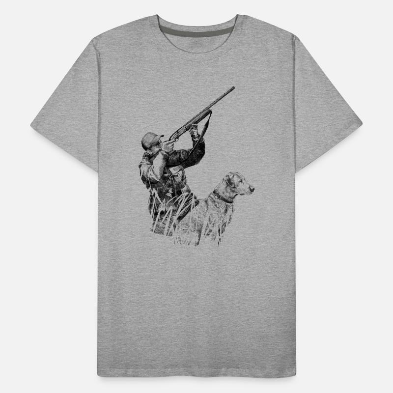 Hunter with dog Men's Premium Organic T-Shirt