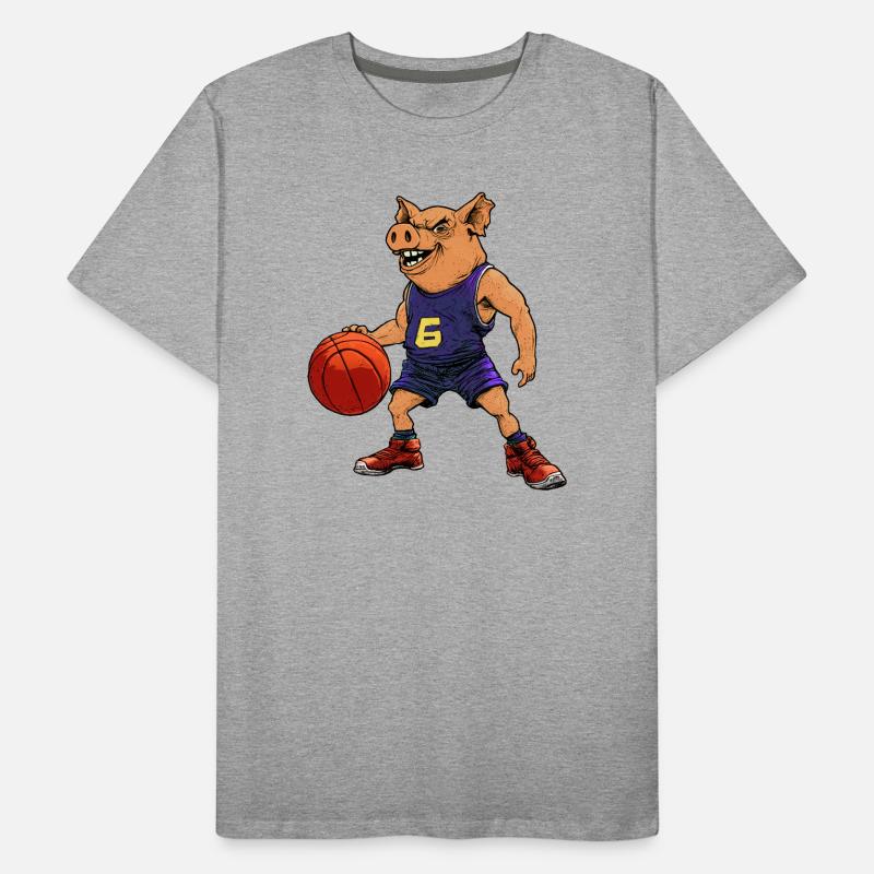 Cochon basketteur basketteur T-shirt bio Premium Homme