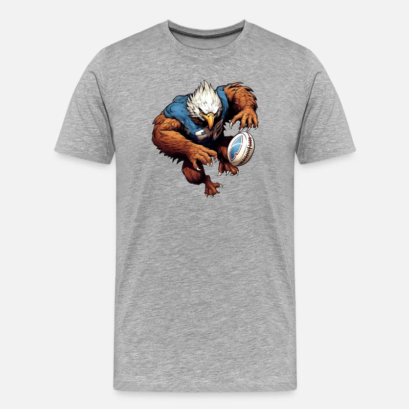 Eagle Rugby - Men's Premium Organic T-Shirt - heather grey