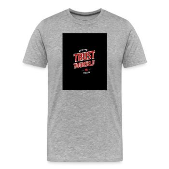 Encouragement Self-confidence - Men's Premium Organic T-Shirt - heather grey - Front - Damien (186cm)