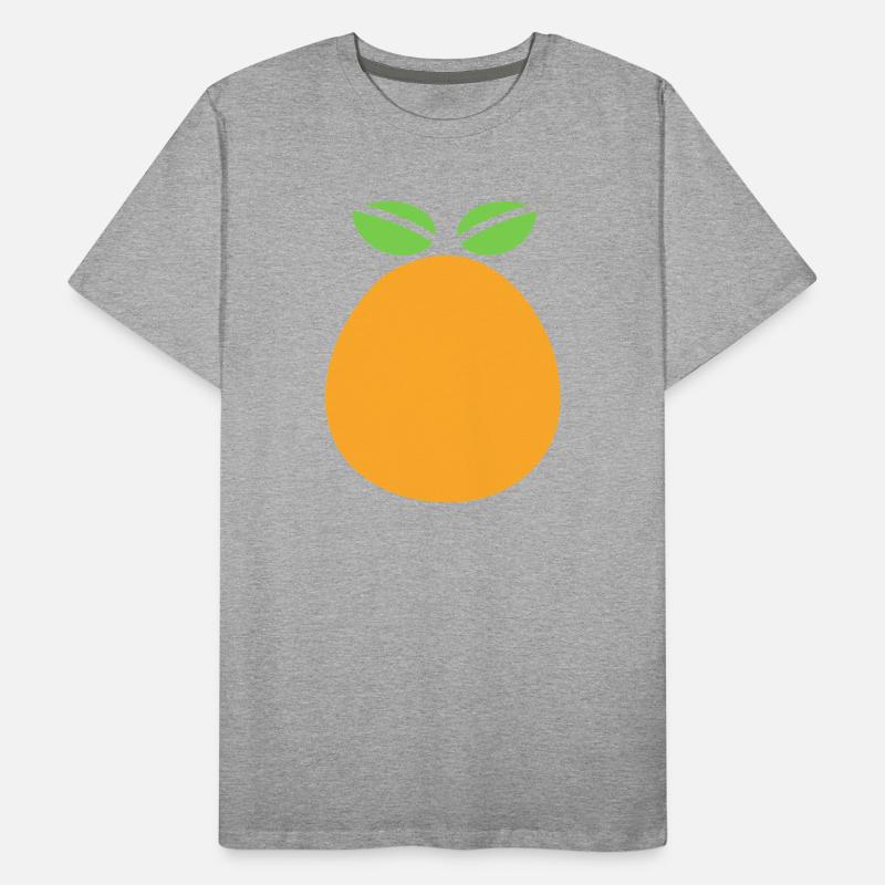 Orange Fruit Graphic Design with Mango Men's Premium Organic T-Shirt
