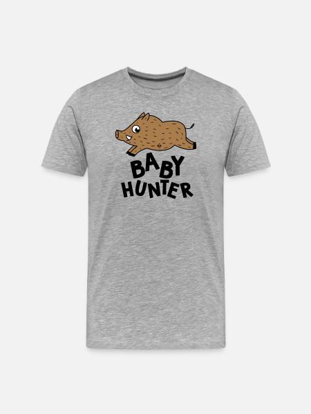 bébé chasseur pour naissance grossesse chasse - T-shirt bio Premium Homme - gris chiné