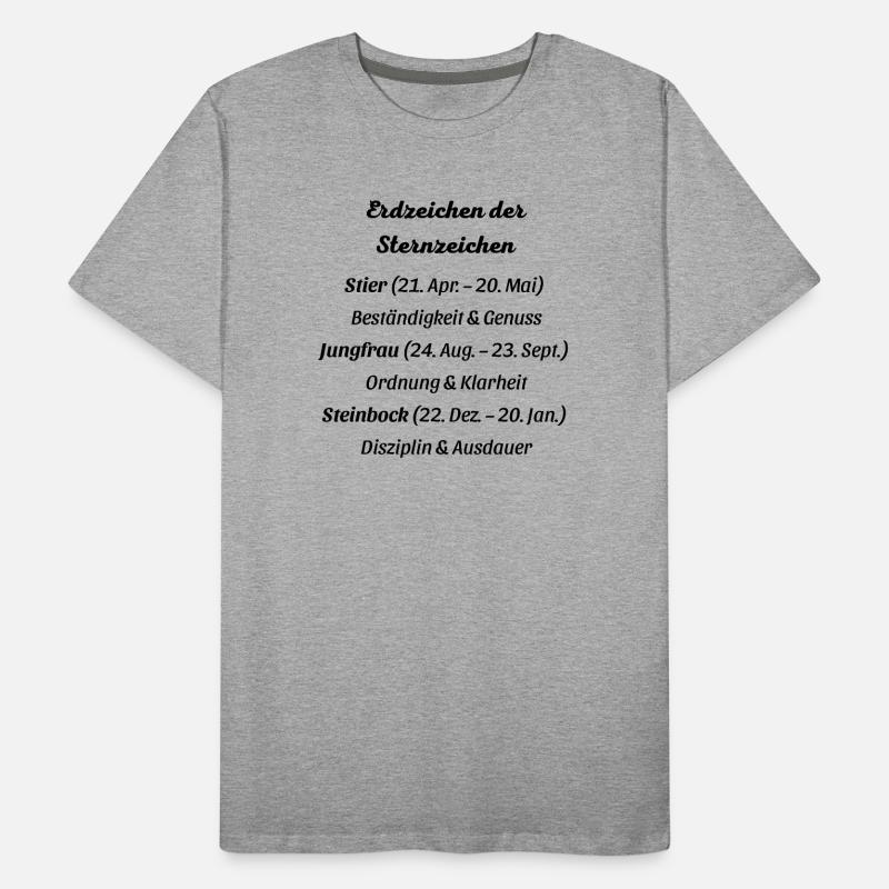Erdzeichen_der_Sternzeichen Männer Premium Bio T-Shirt