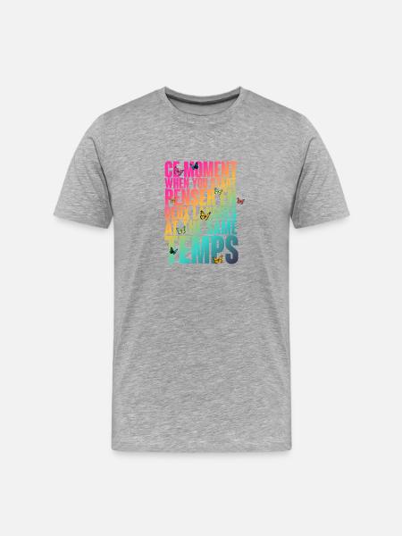 COOL SAYING FOR MULTILINGUALS, INTERNATIONAL - Men's Premium Organic T-Shirt - heather grey