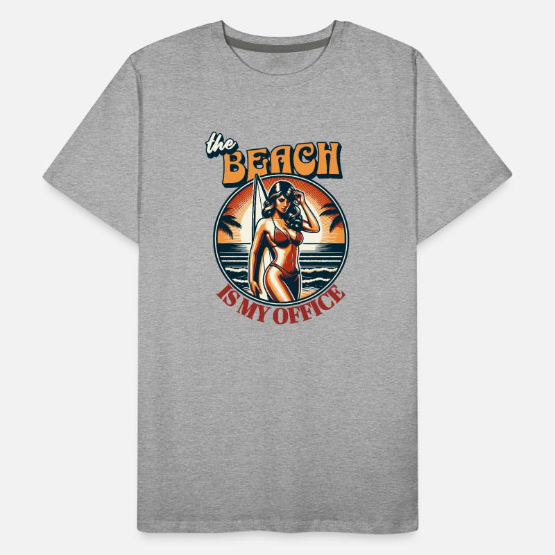 John Doe Jr - La plage est mon bureau T-shirt bio Premium Homme