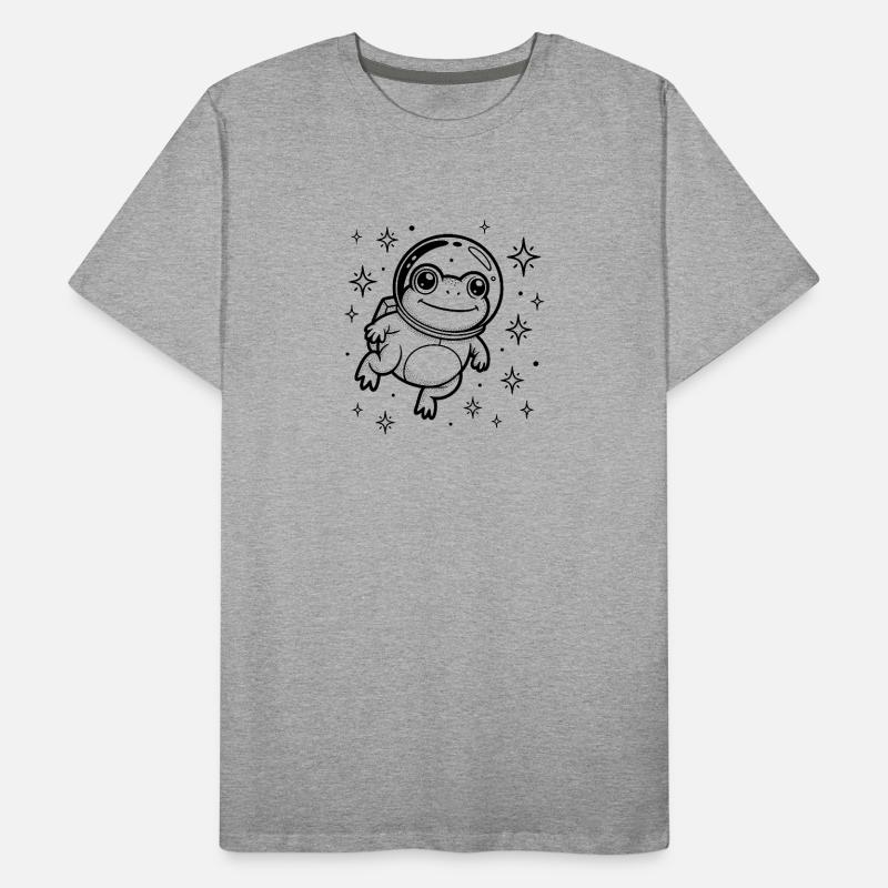 Frog in Space - Cool Astonomy Logo Männer Premium Bio T-Shirt