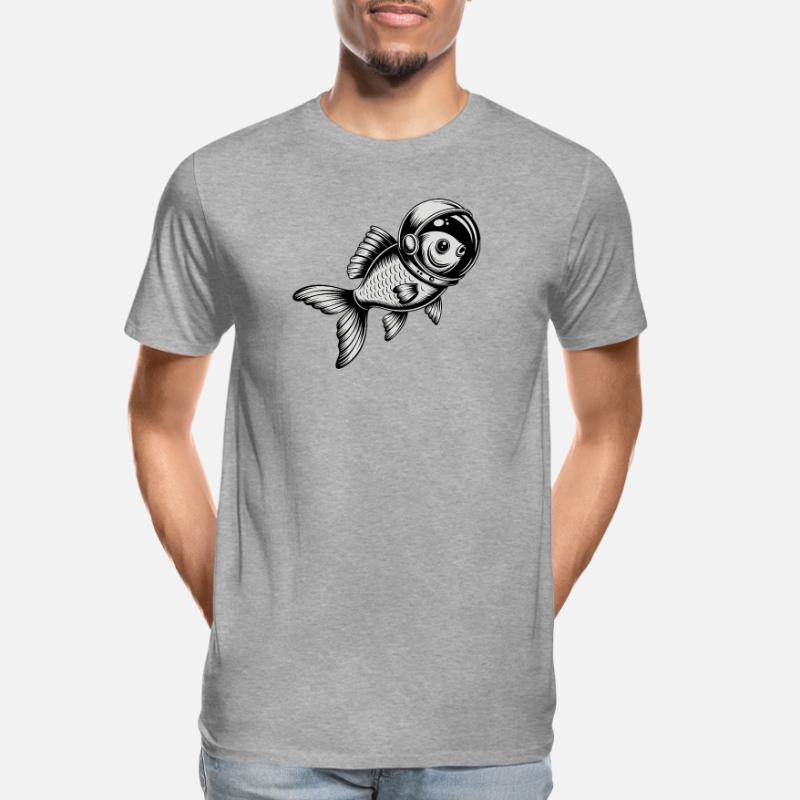 Poisson dans l’espace - Logo Cool Astonomy T-shirt bio Premium Homme