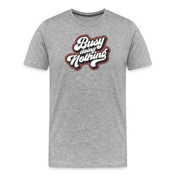 Aktive Lifestyle-Motive zur Entspannung - Männer Premium Bio T-Shirt - Grau meliert - Vorne - Damien (186cm)