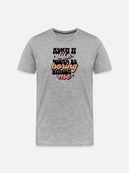 Classic expression in pastel shades - Men's Premium Organic T-Shirt - heather grey